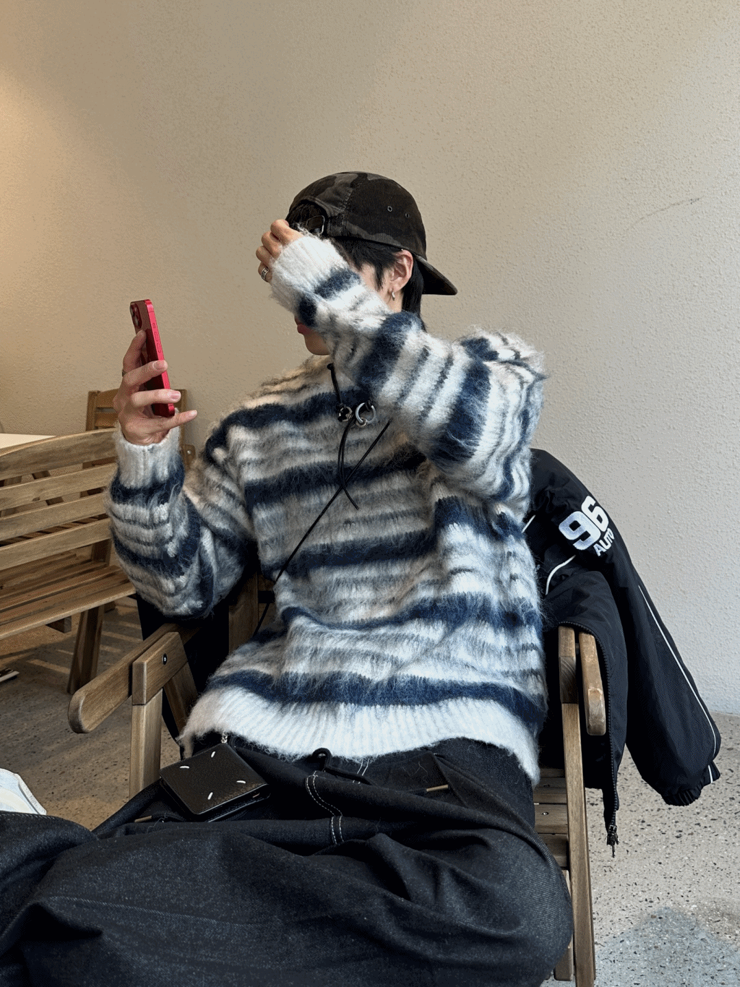 LV real wool double mohair knit
